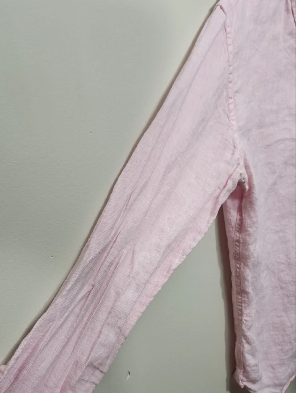 Banana Republic Camden Fit Pink Linen Button-Down Shirt